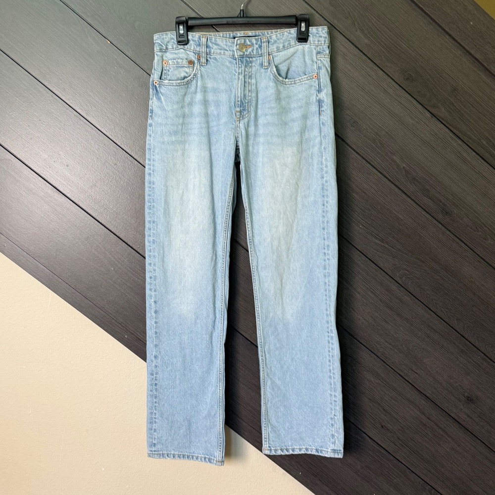 Aeropostale‎ Women's Low Rise 90's Baggy Jeans Size 4 Light Wash Wide Leg